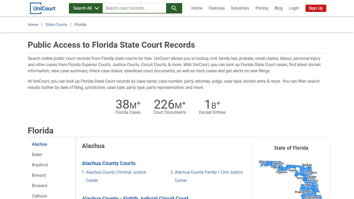 Florida State Court Records - UniCourt