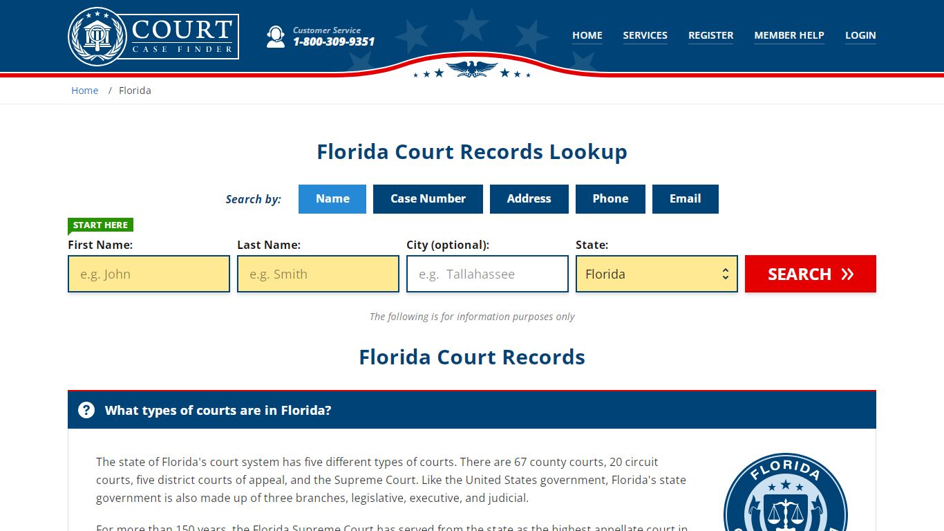Florida Court Records Lookup - FL Court Case Search